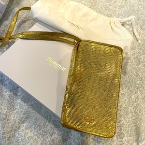 Hammitt gold cell phone crossbody
